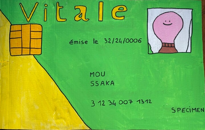 Oups, ma carte vitale 绘画, 17.7x27.6 in