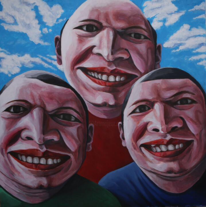 Картина под названием "Смех да и только (и…" - Тимур Хомич, Подлинное произведение искусства, Акрил