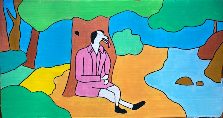 绘画,  18.9x35 in 