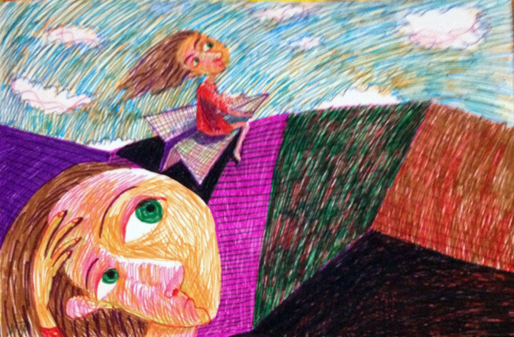 самолетик 图画, 7.9x11.8 in