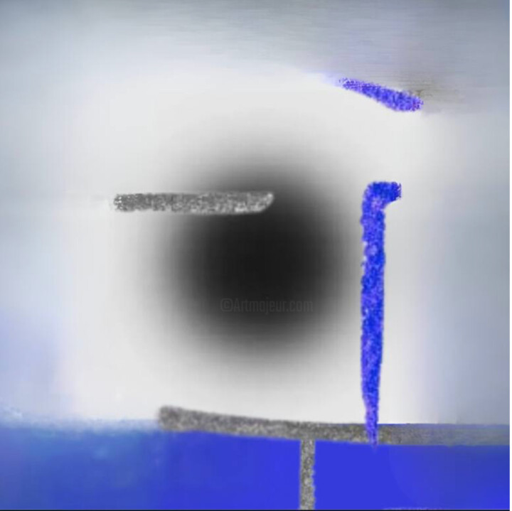 SPHERA OF BLUE SKY =EMC2 TIMELINE ON EARTH_ENERGY FLOW DIMEN Картина, 39,4x39,4 in