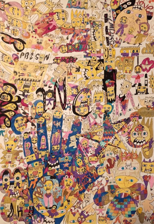Drawing titled "#la nuit noire #pri…" by Ramo Avec O, Original Artwork, Ink