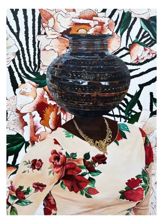 Painting titled "In the blossom of m…" by Oyejide Obidare Hezekiah, Original Artwork, Acrylic