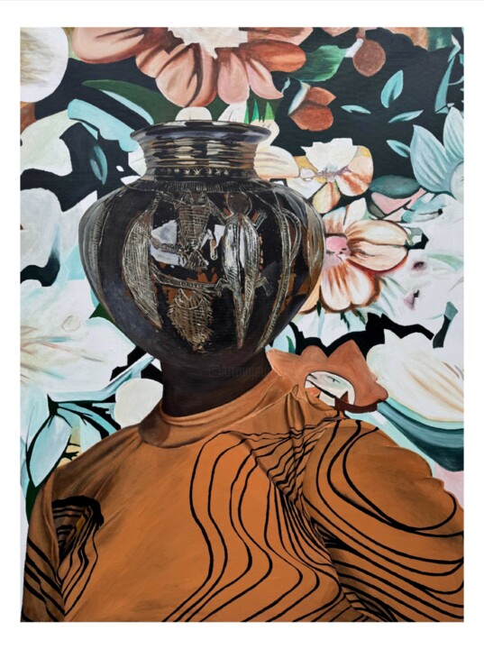 Painting titled "In the blossom of m…" by Oyejide Obidare Hezekiah, Original Artwork, Acrylic