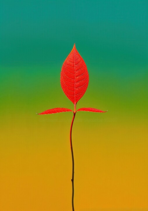Minimalistic flower #19 Fotoğraf, 15,8x12,6 in