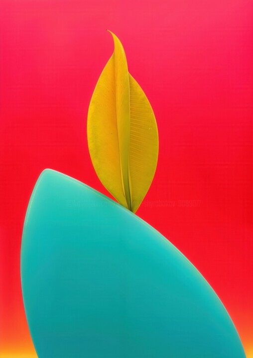 Minimalistic flower #24 摄影, 15.8x12.6 in