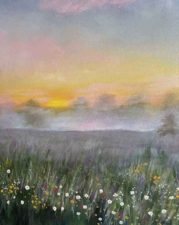 Malerei mit dem Titel "Whispers of Summer…" von Ilsy Khaff, Original-Kunstwerk, Öl