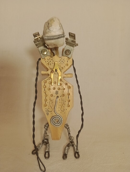 "El Guardián Ancestral" 雕塑, 7.5x4.7 in