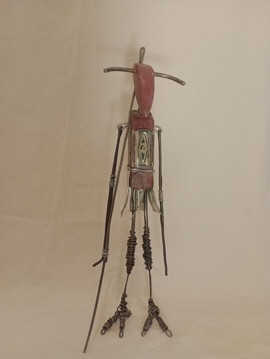 "Guerrero Esquemático" 雕塑, 12.2x4.3 in