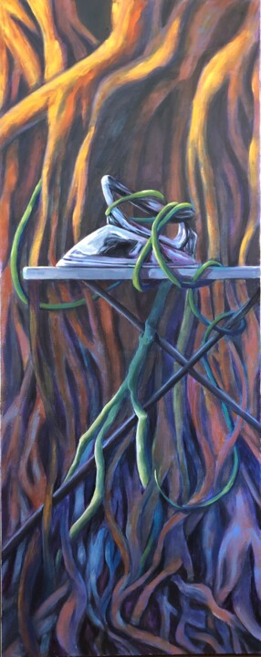 I Do Not Mourn You 미술작품, 40x16 in