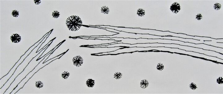 Drawing titled "dibujo 4" by Lourdes Gallegos, Original Artwork, Thread