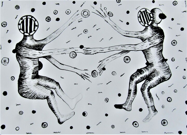 Drawing titled "dibujo 5" by Lourdes Gallegos, Original Artwork, Ink