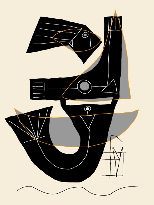 Digital Arts titled "le sourire de la si…" by Franck Vidal, Original Artwork, Digital Painting