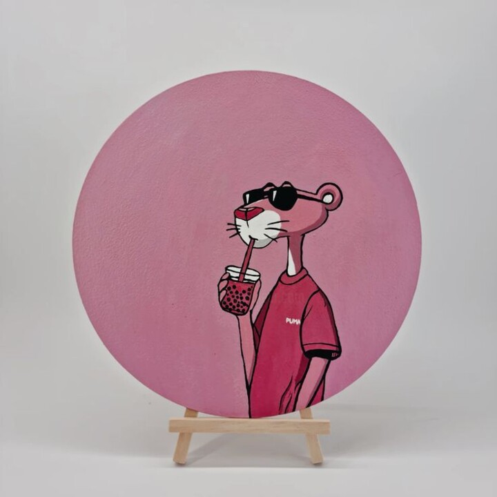 Pink Panther Painting Ζωγραφική, 12x12 in