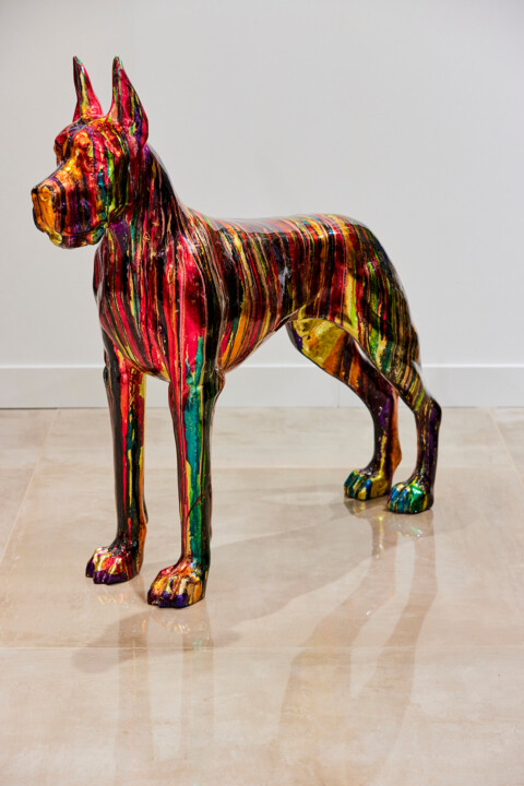 Abstract Danish Dog Heykel, 45,3x51,2 in