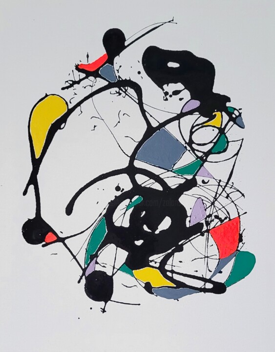 Malerei mit dem Titel "Daily Totem 066" von Ilgvars Zalans, Original-Kunstwerk, Acryl Auf Keilrahmen aus Holz montiert
