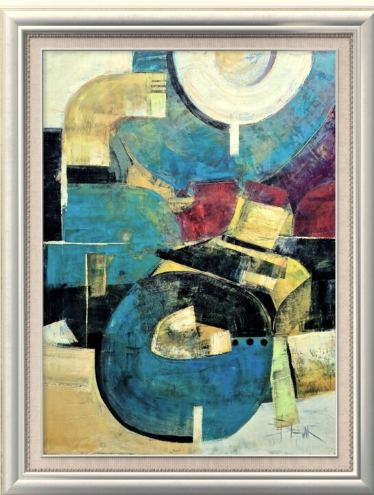 Painting titled "SUMMER LIGHT" by Sonja Brzak, Original Artwork, Oil Mounted on Wood Stretcher frame