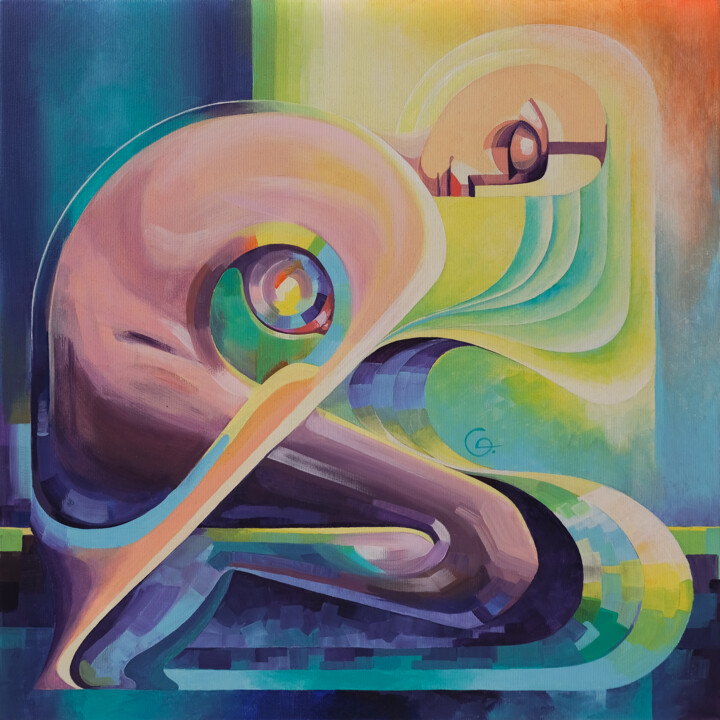 Painting titled "Unbreakable" by Tetiana Gryshchenko, Original Artwork, Acrylic Mounted on Wood Stretcher frame