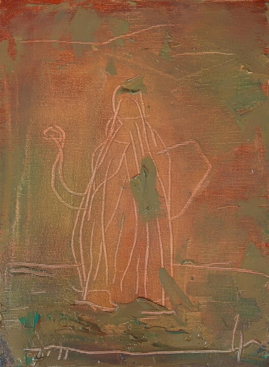 绘画,  7.1x5.1 in 