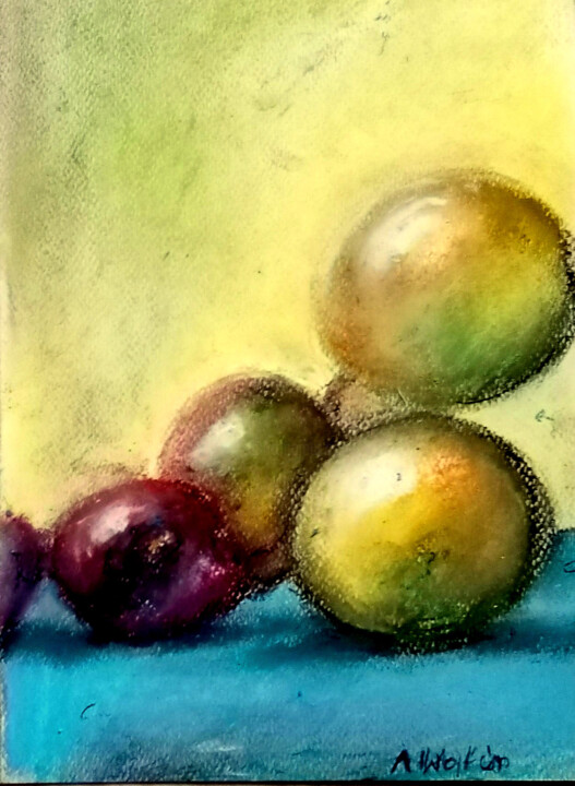 Pastel jabłka 绘画, 11.4x7.7 in