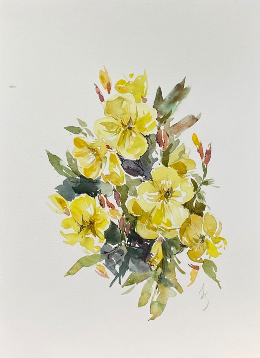 Желтые цветы Malarstwo, 14,6x10,6 in