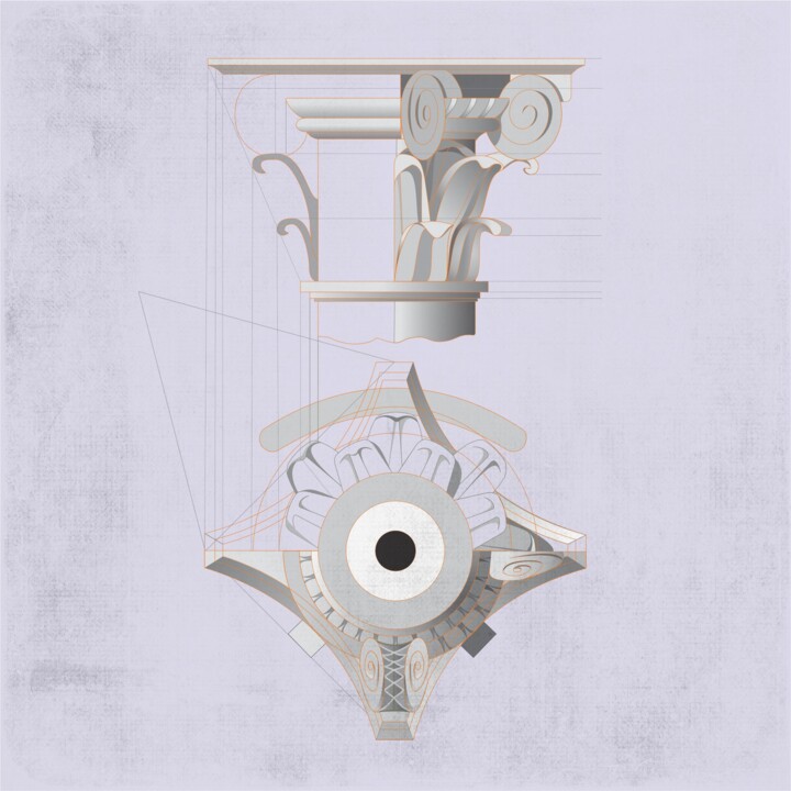 mirada corintia rem Digital Arts, 30x30 in