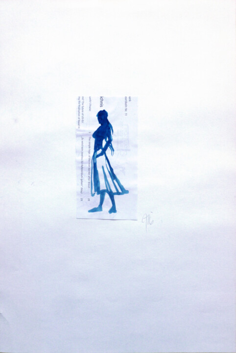 Figur in Silhouette. Рисунок, 16,3x11 in