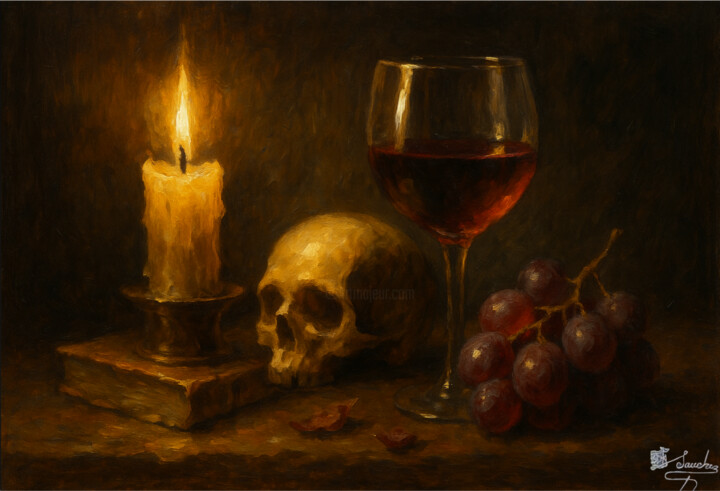Painting titled "Meditación sobre la…" by Elio Segundo Sanchez, Original Artwork, Oil