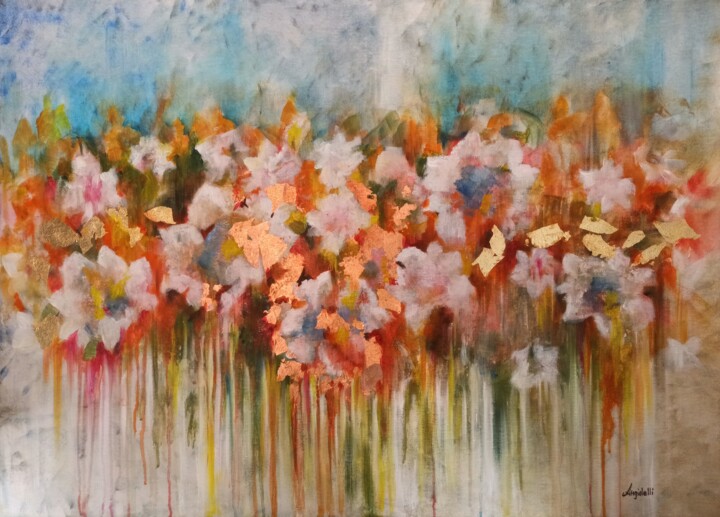 Painting titled "Multicolor" by Anna Rita Angiolelli, Original Artwork, Acrylic Mounted on Wood Stretcher frame