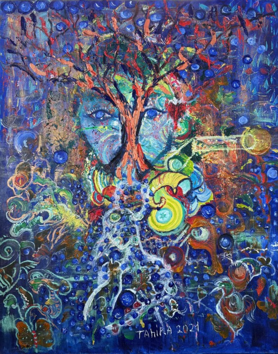 Paradise lost in the shade of a tree 绘画, 23.6x19.7 in