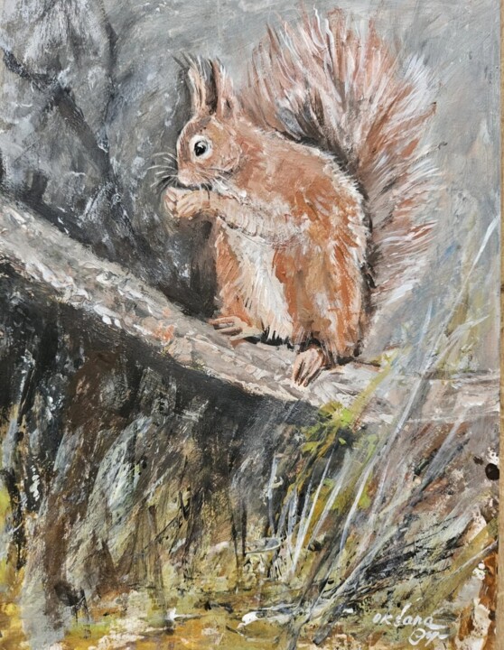 Eichhörnchen (N 3) 绘画, 11.6x8.3 in