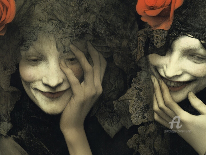 Digital Arts titled "Wicked Whispers Bet…" by Suima, Original Artwork, AI generated image