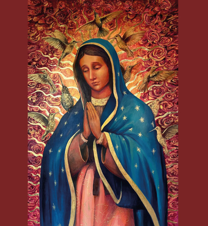 “Virgen de Guadalupe” 绘画, 59.1x39.4 in