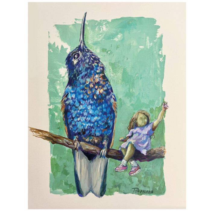 Painting titled ""Sueños y Naturalez…" by Rafa Padilla, Original Artwork, Acrylic