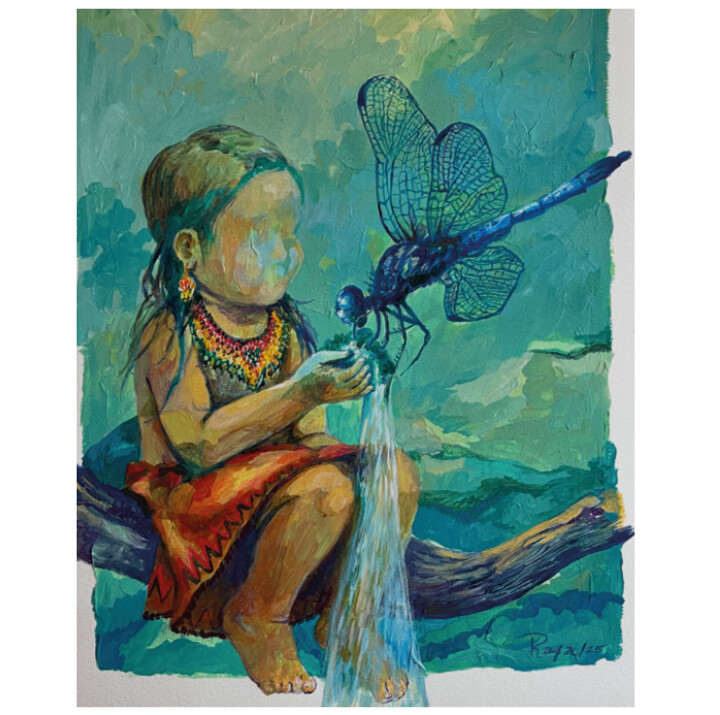 Painting titled ""Sueños y Naturalez…" by Rafa Padilla, Original Artwork, Acrylic