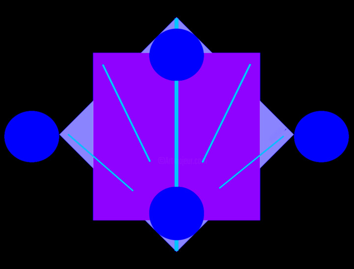 Geometric Shape Symmetry 2f3 数字艺术, 22.8x30 in