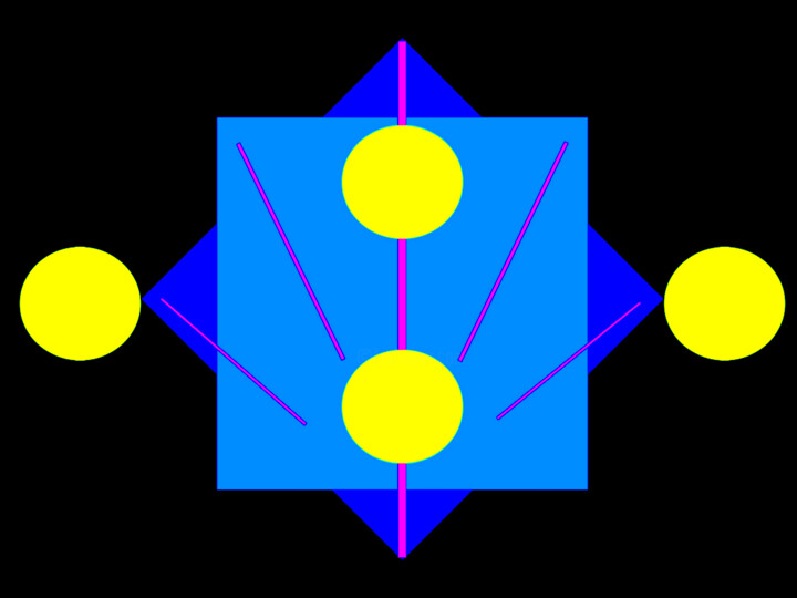 Geometric Shape Symmetry 2g2 Digitale Kunst, 30,3x40 in
