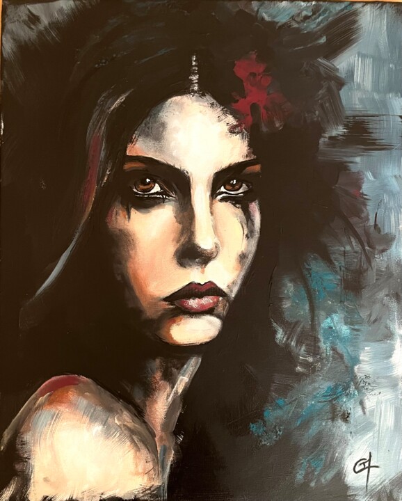 Là où naît le silence 绘画, 19.7x15.8 in