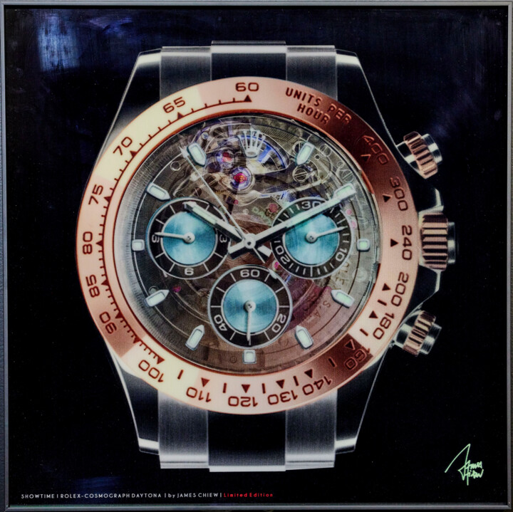 Rolex Daytona Blue Copper Schilderij, 23,6x23,6 in