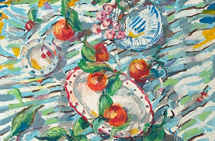 绘画 标题为“Summer blue” 由Lorena Iavorschi, 原创艺术品, 油