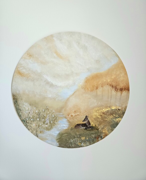 Murmures de sérénité 绘画, 15.8x15.8 in