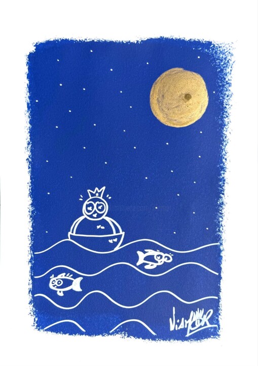 제목이 "La Luna del Mar"인 미술작품 Niamor로, 원작, 아크릴
