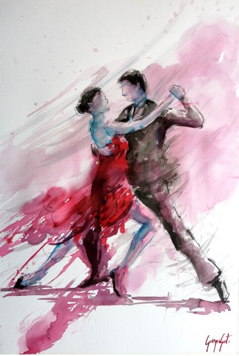 Drawing titled "let's dance 2" by Giorgio Gosti, Original Artwork, Ink