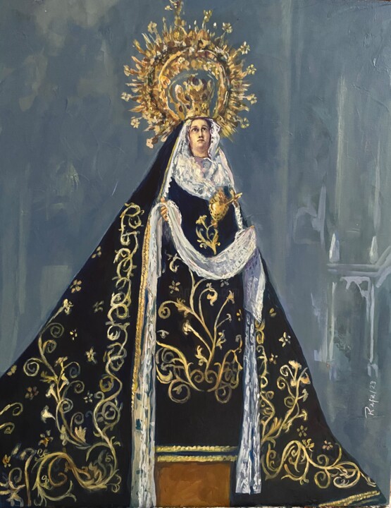 Painting titled ""Dolorosa I"" by Rafa Padilla, Original Artwork, Acrylic