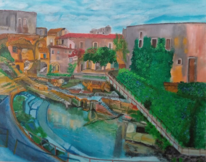 Teatro Antico-Romano Painting, 15.8x19.7 in