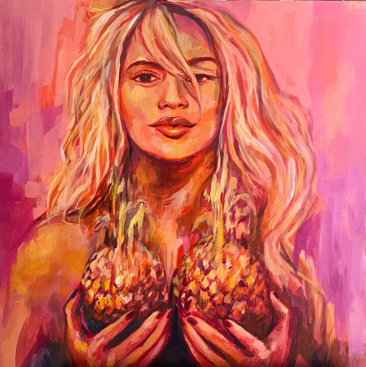 Painting titled "“Tropicoqueta”" by Rafa Padilla, Original Artwork, Acrylic