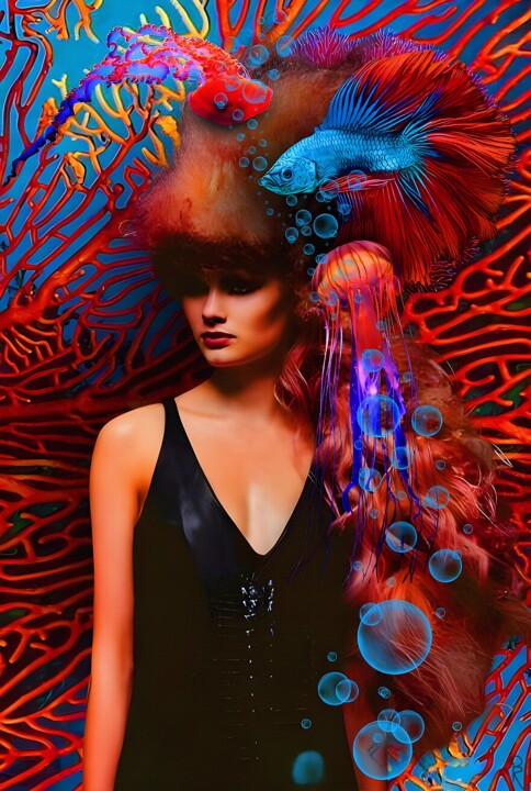 The Colorful Sea Nymph 数字艺术