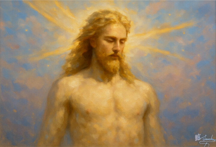 Painting titled "Redentor" by Elio Segundo Sanchez, Original Artwork, Oil