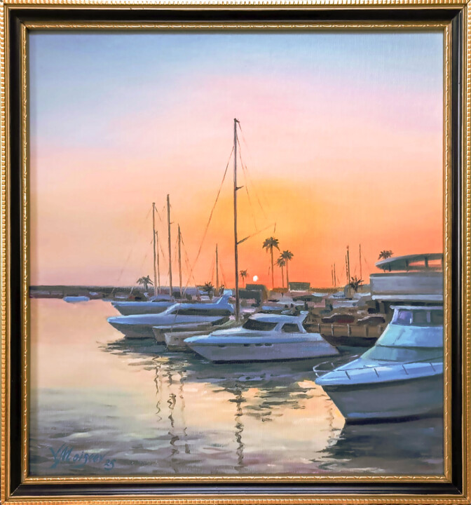 Pintura intitulada ""Where Rest Begins"" por Vitaly Moiseev, Obras de arte originais, Óleo Montado em Cartão