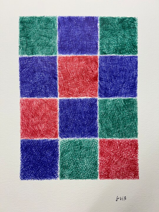 2024/26 - squares (12) 图画, 15x11 in